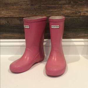 Kids girls Hunter rain boots, size toddler 10